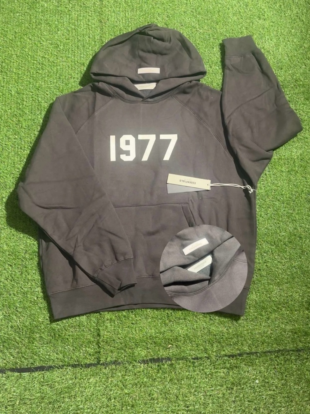 Essentials 1977 Hoodie Sweatshirt - Black